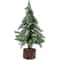 10.5" Unlit Frosted Iced Pine Artificial Christmas Tree with Jute Base